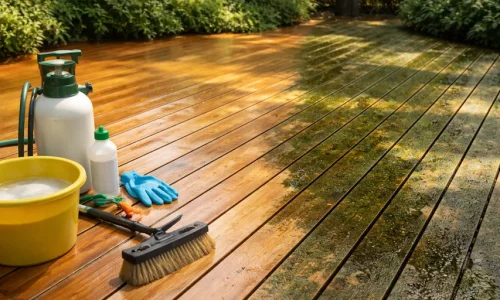 How to Clean Green Algae Off a Deck